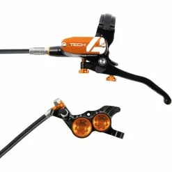 Hope Tech 4 E4 Brake - No Rotor 32 Hope Tech 4 E4 Brake - No Rotor -Vitus Salgsbutik Hope Tech 4 E4 Brake No Rotor Disc Brake Callipers Black Orange T4E4CL