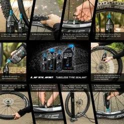 Continental Grand Prix 5000 Tubeless Tyres And Sealant 28c 16 Continental Grand Prix 5000 Tubeless Tyres And Sealant 28c -Vitus Salgsbutik LifeLine Tubeless Tyre Sealant Tyre Spares Black 2018 LLTTS80ML 3