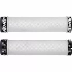Nukeproof Neutron Knurled Lock On Greb -Vitus Salgsbutik Nukeproof Neutron Knurled Lock On Grip Bar Grips White NotSet NP15GRPELMKNWHT 2
