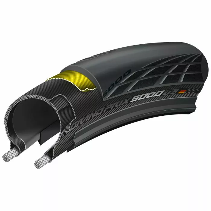 Continental Grand Prix 5000 Tubeless Tyres And Sealant 28c 4 Continental Grand Prix 5000 Tubeless Tyres And Sealant 28c - Billede 2